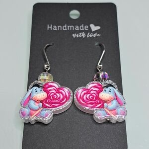 Eeyore Earrings with Stainless Steel Ear Wires